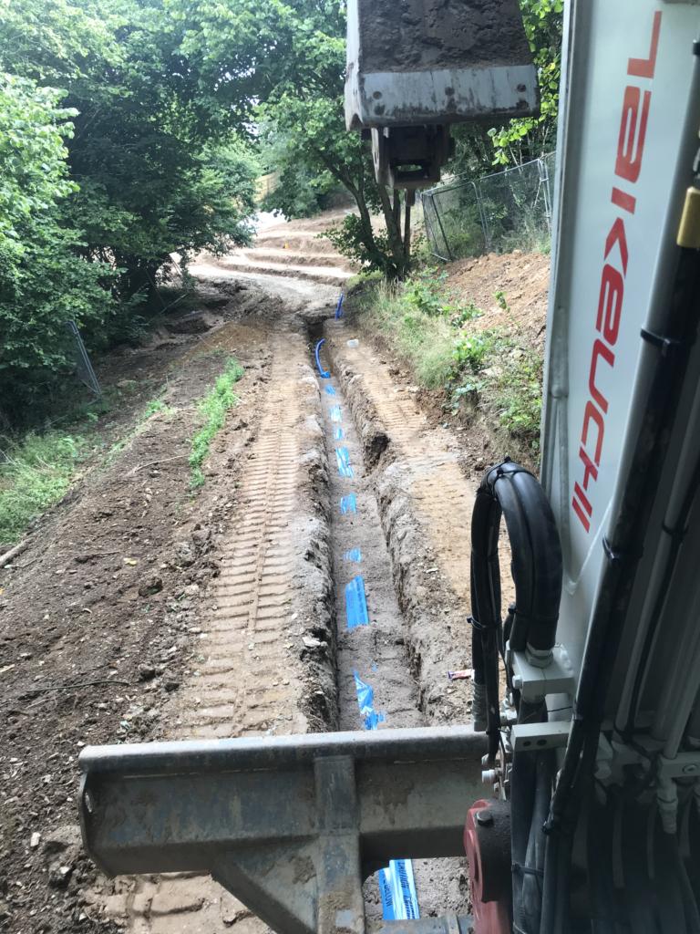 Trenching Liskeard Cornwall