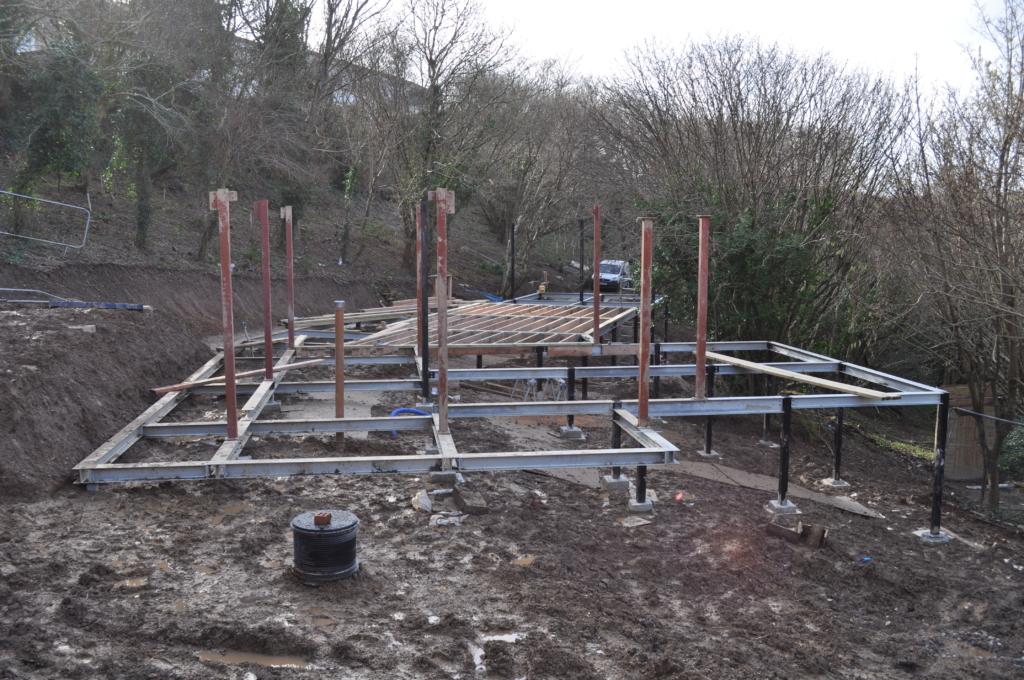 Steel Frame Going Up for Eco House