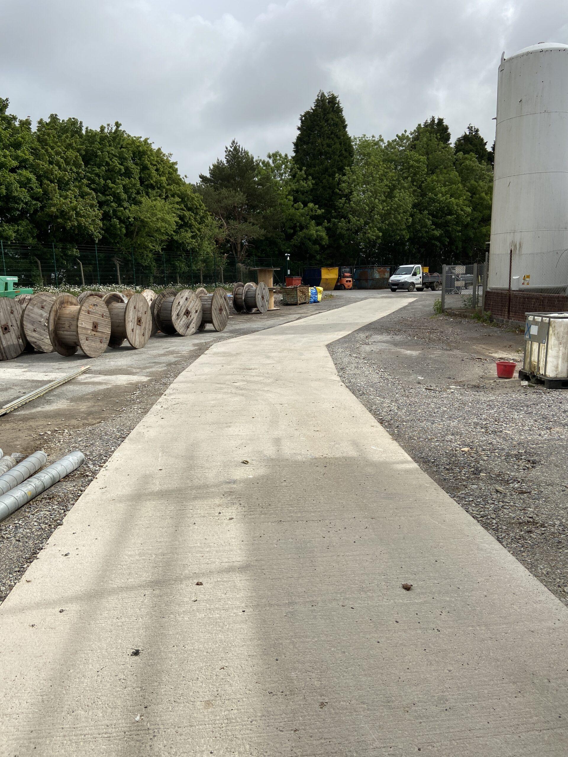 concrete road setup company in plymouth