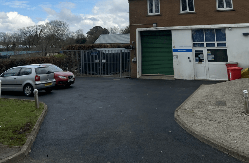 new driveway after groundworks in Holsworthy